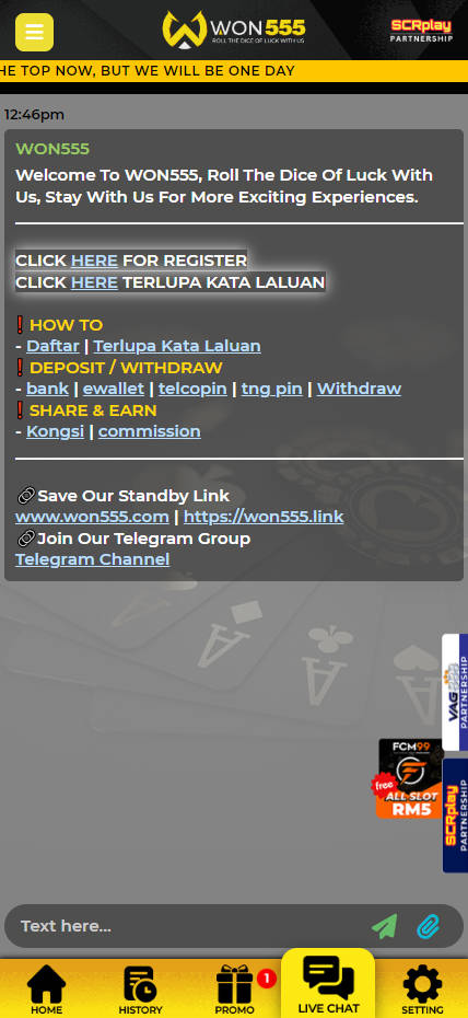WON555 - Live Chat - Rollex118