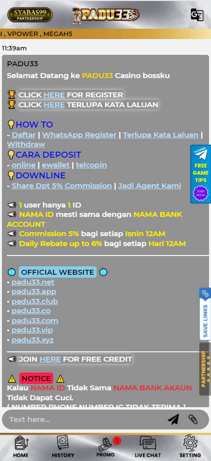 Padu33 - Live Chat - Rollex118