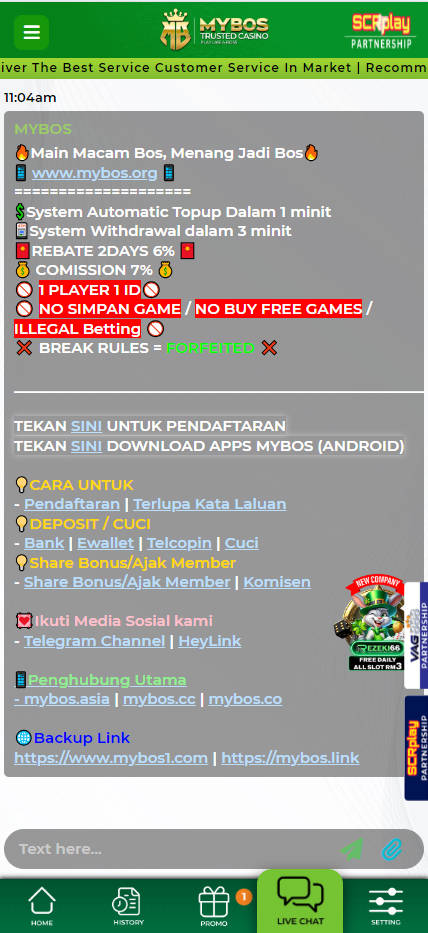 MyBos - Live Chat - Rollex118