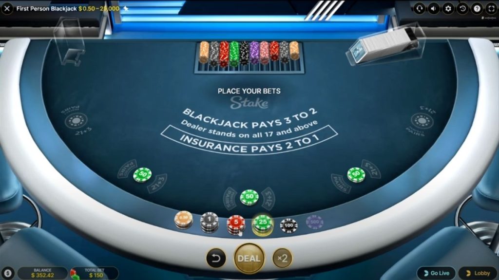 First Person Blackjack - Game 1 - rollex118