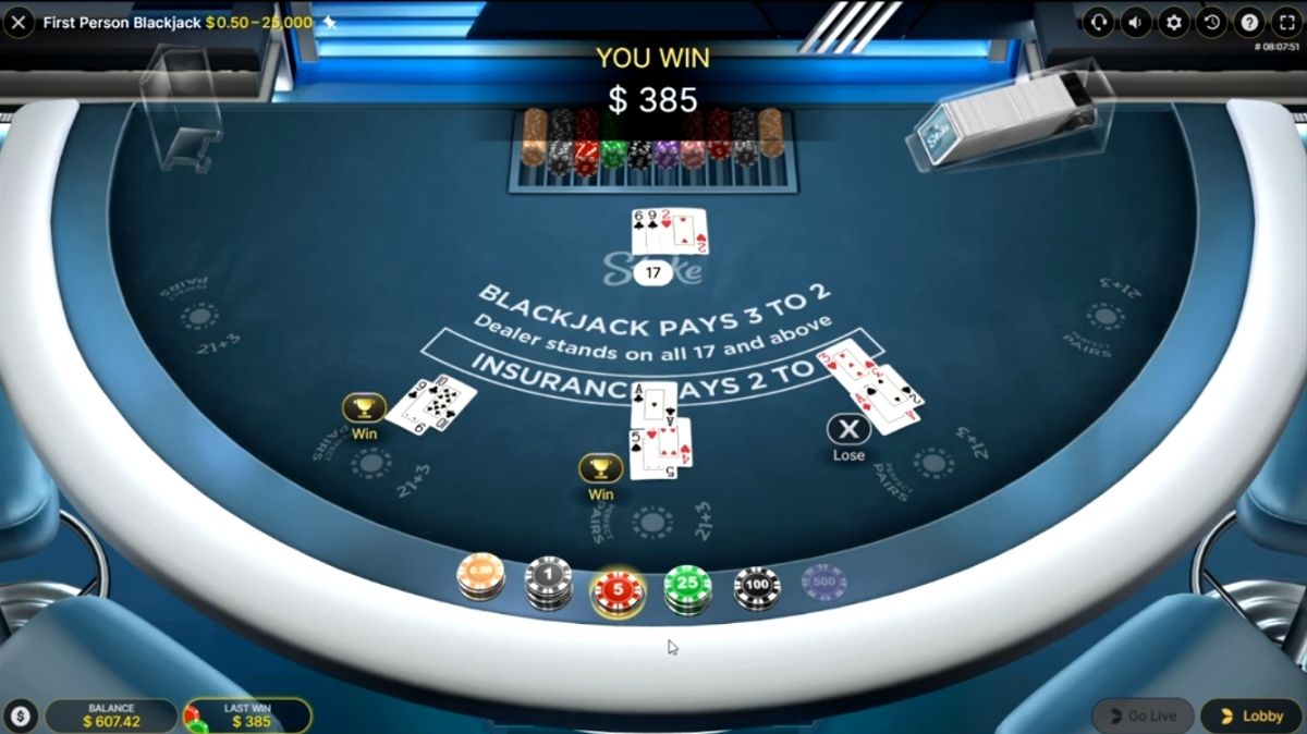 First Person Blackjack - Game 3 - rollex118